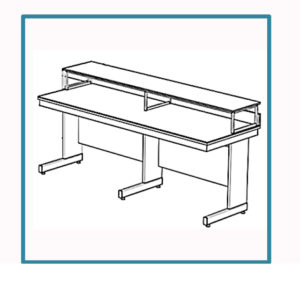 Office Bench with Shelves